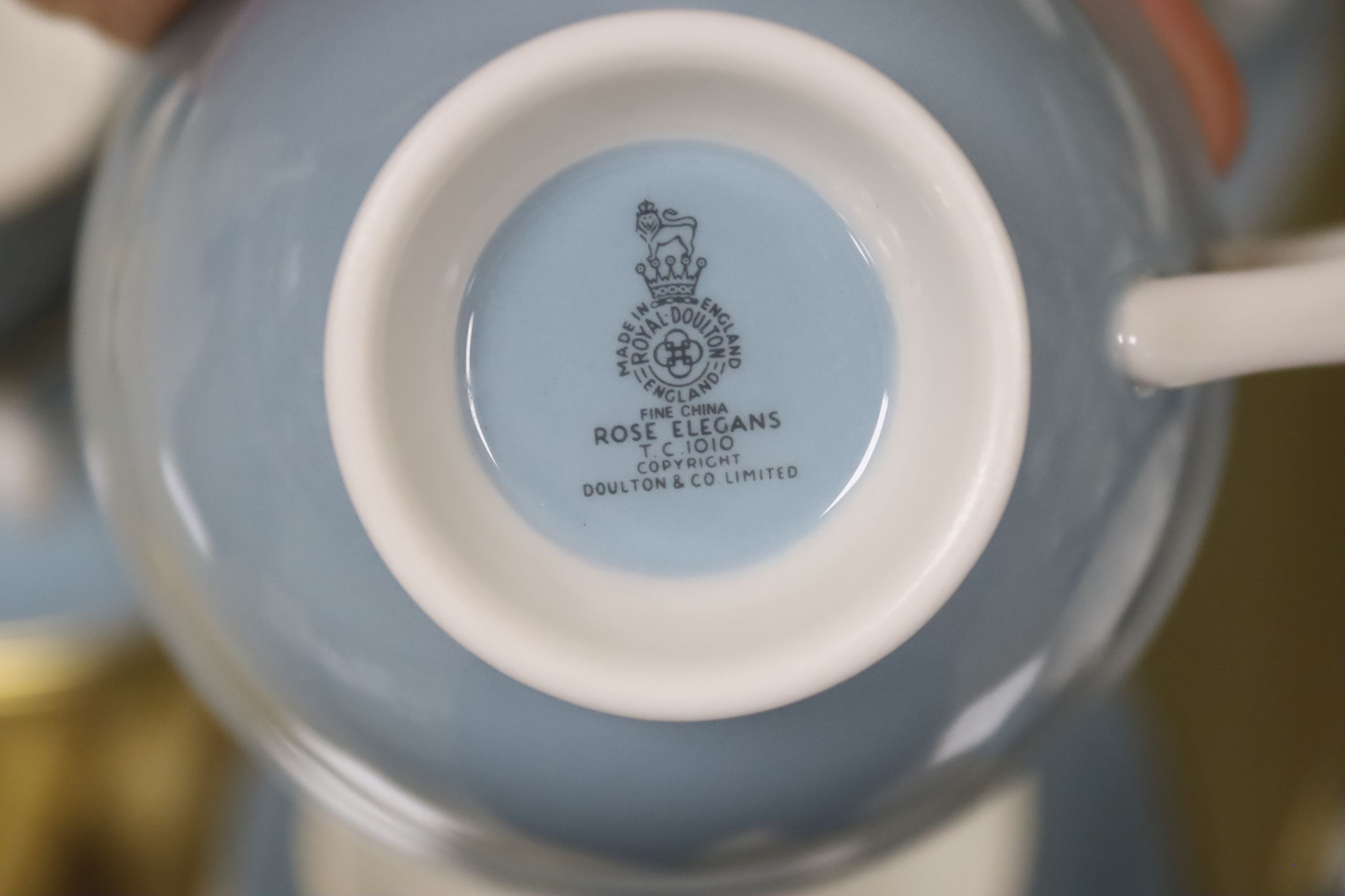 A Royal Doulton 'Rose Elegans' pattern part dinner service, (approximately 100 pieces)